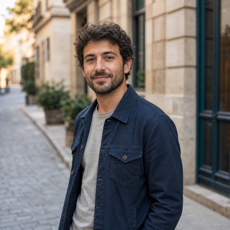 City street portrait profile picture example